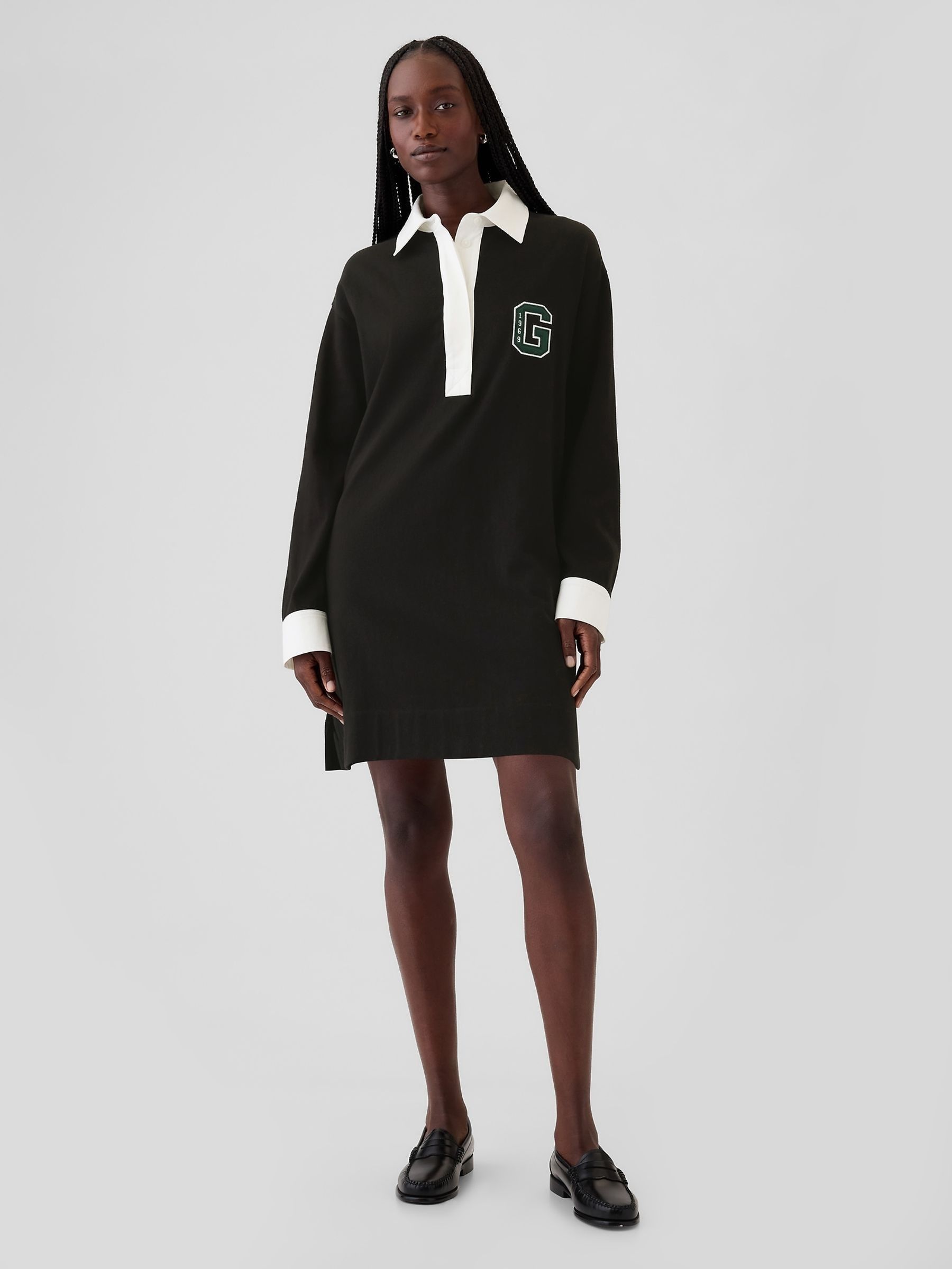 Black Polo Mini Dress (E88777) | £27