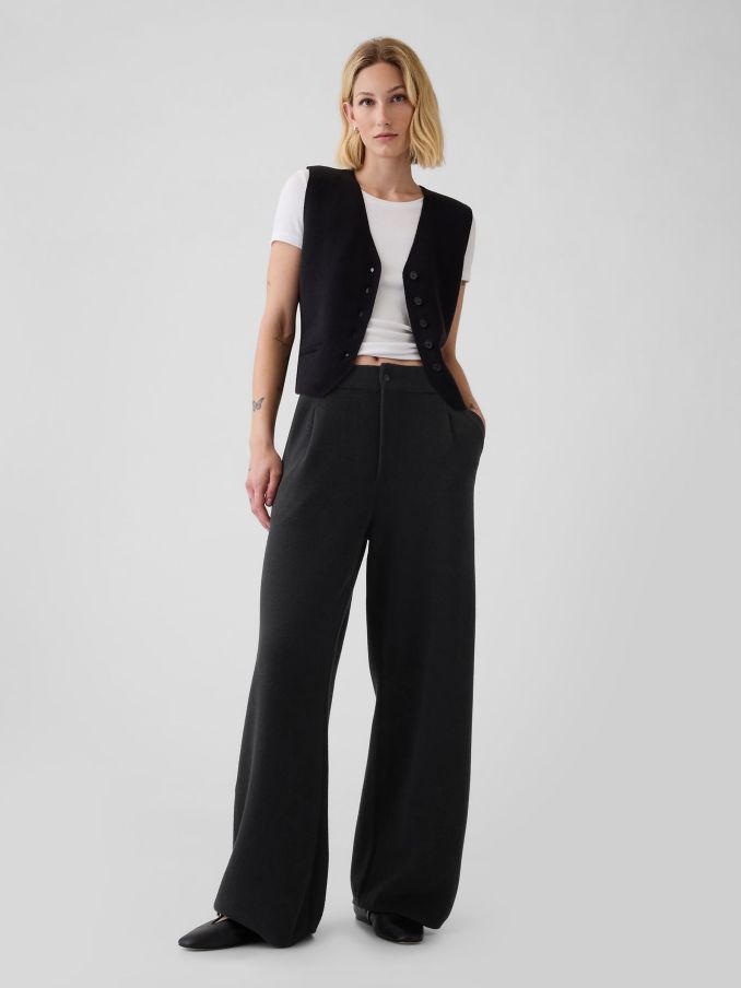 Black CashSoft Pleated Trousers (E88791) | £30