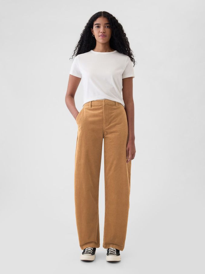 Camel 365 High Rise Corduroy Tapered Trousers (E88848) | £33