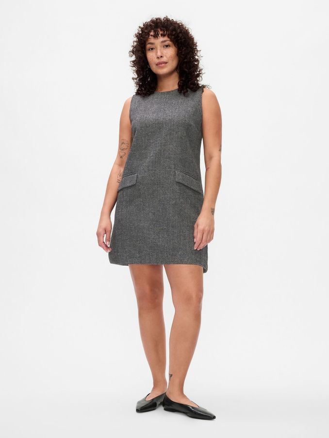 Grey Shift Mini Dress (E88875) | £30