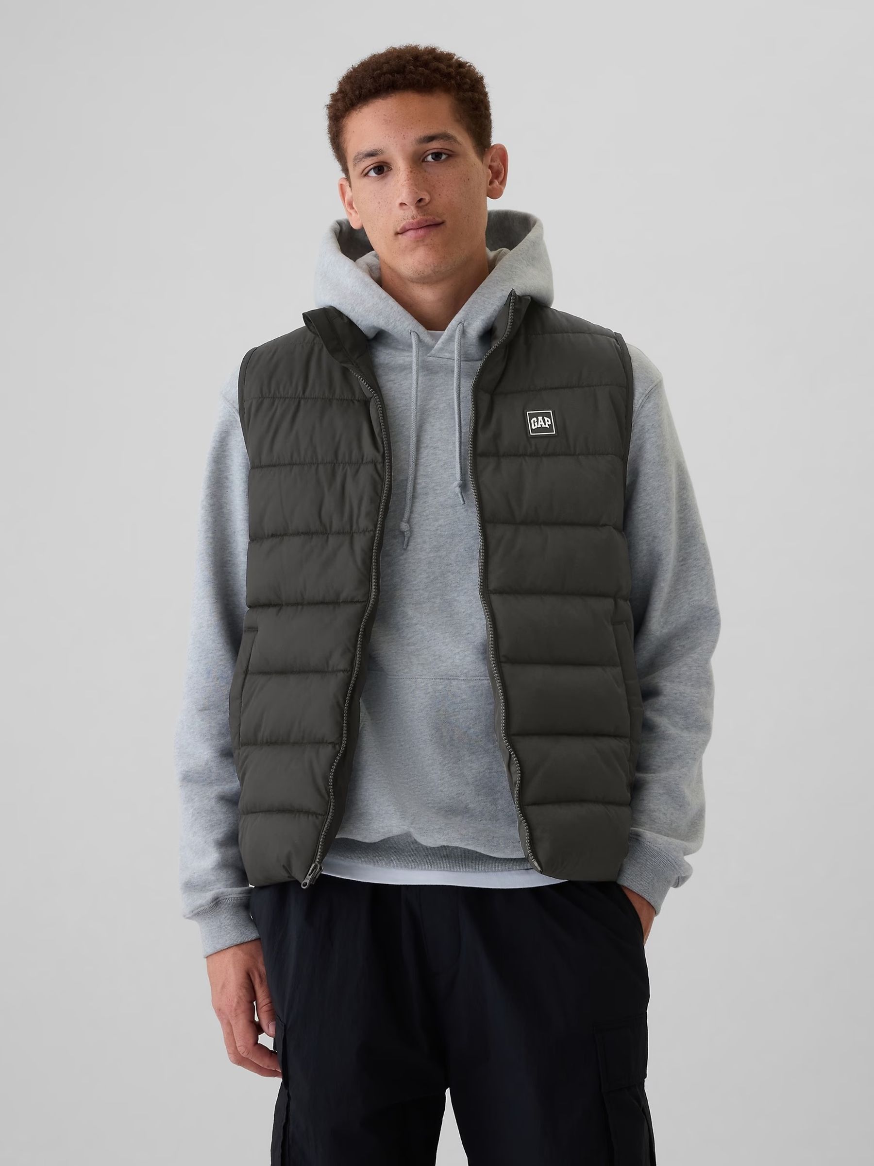 Black Logo Water Resistant Puffer Gilet Jacket (E88950) | £24