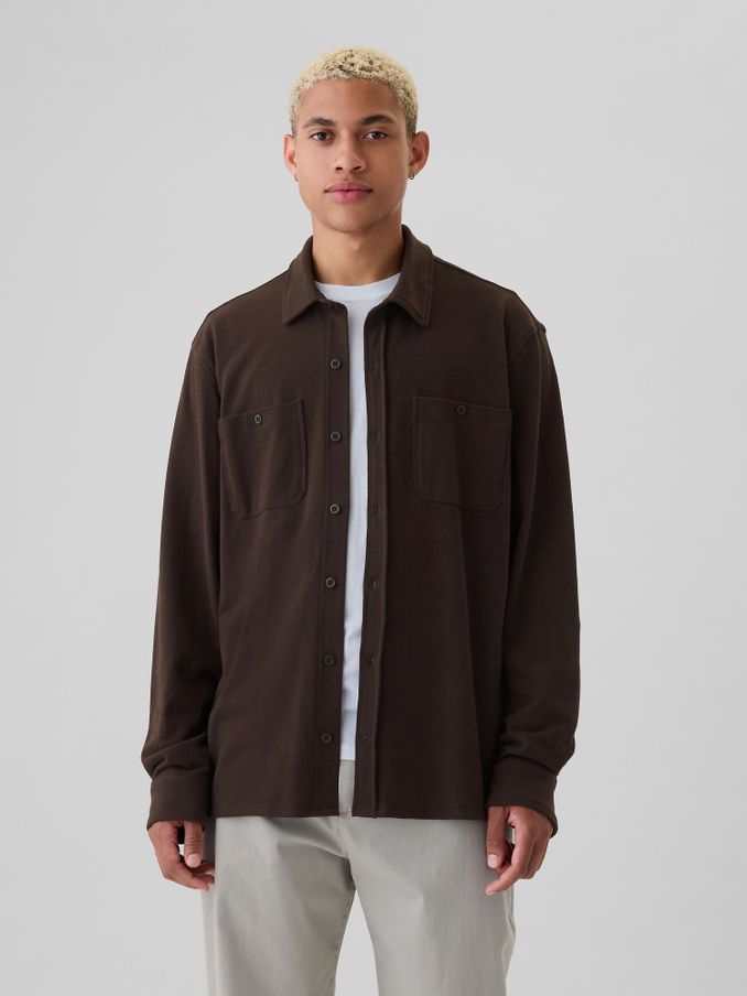 Brown Jersey Long Sleeve Shirt (E88959) | £18