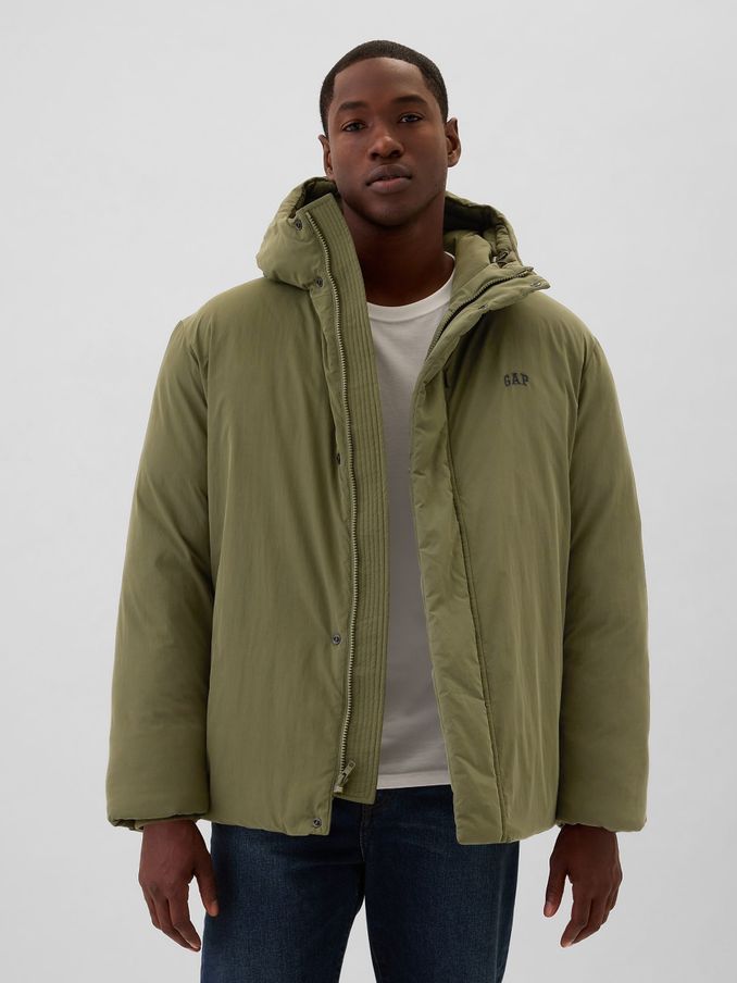 Green Logo Water-Resistant Parka Coat (E88973) | £72
