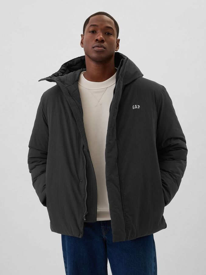 Black Logo Water-Resistant Parka Coat (E88974) | £72