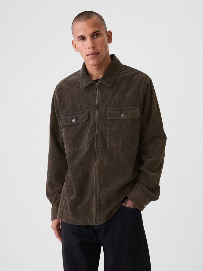 Brown Corduroy Point Collar Jacket (E88984) | £36
