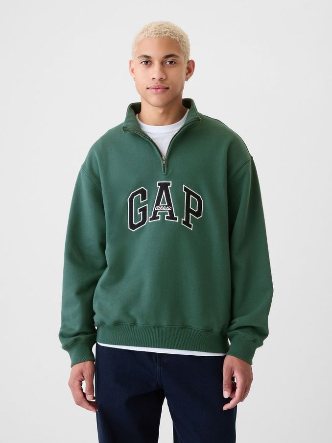 Green Heavyweight Arch Logo Pullover Jumper (E88988) | £30