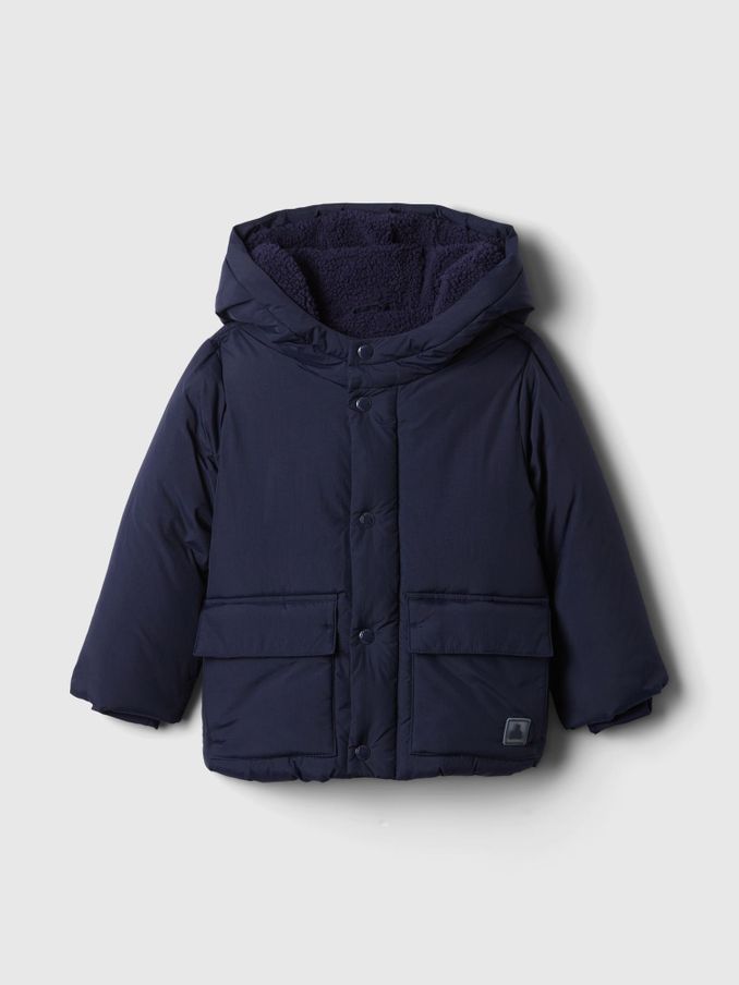 Blue Mid Weight Water-Resistant Sherpa-Lined Puffer Coat (6mths-5yrs) (E89268) | £50