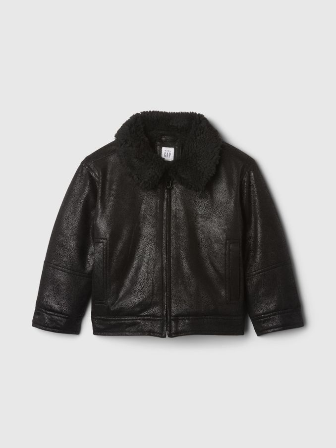 Black Faux Suede Jacket (6mths-5yrs) (E89292) | £30