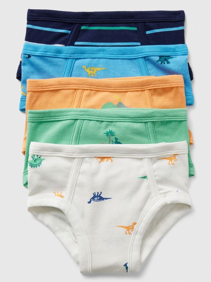 Blue Dinosaur Print Briefs 5 Pack (2-5yrs) (E89299) | £20