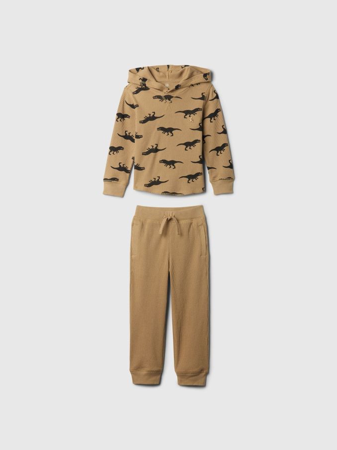 Beige Thermal Hoodie and Joggers Outfit Set (6mths-5yrs) (E89301) | £15