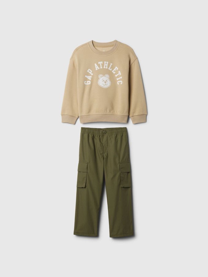Beige Jumper & Cargo Outfit Set (6mths-5yrs) (E89303) | £17