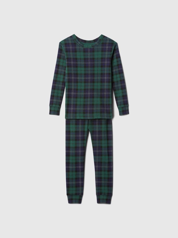 Green Matching Family Christmas Kids Cotton Pyjamas (6mths-5yrs) (E89306) | £11