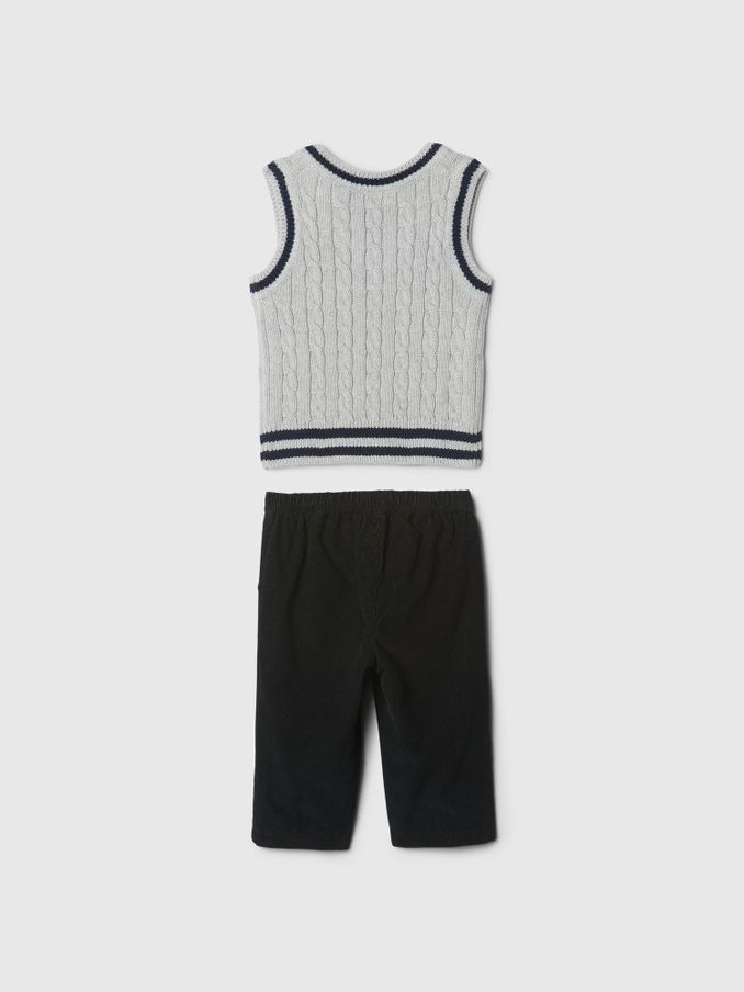 Grey Brannan Bear Jumper Vest & Trousers Outfit Set (Newborn-24mths) (E89316) | £21