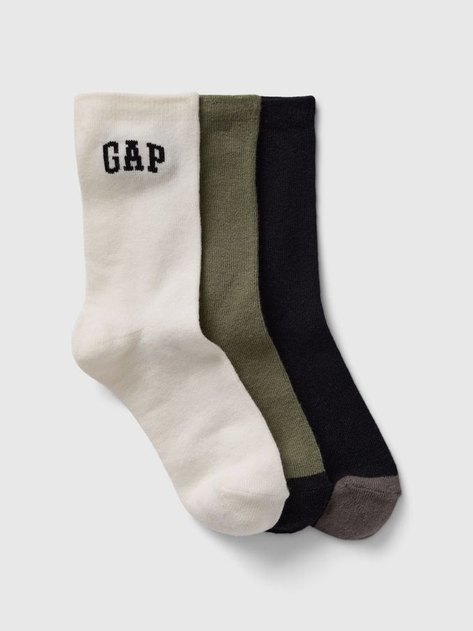 Black Kids 3-Pack Crew Socks (E89337) | £10