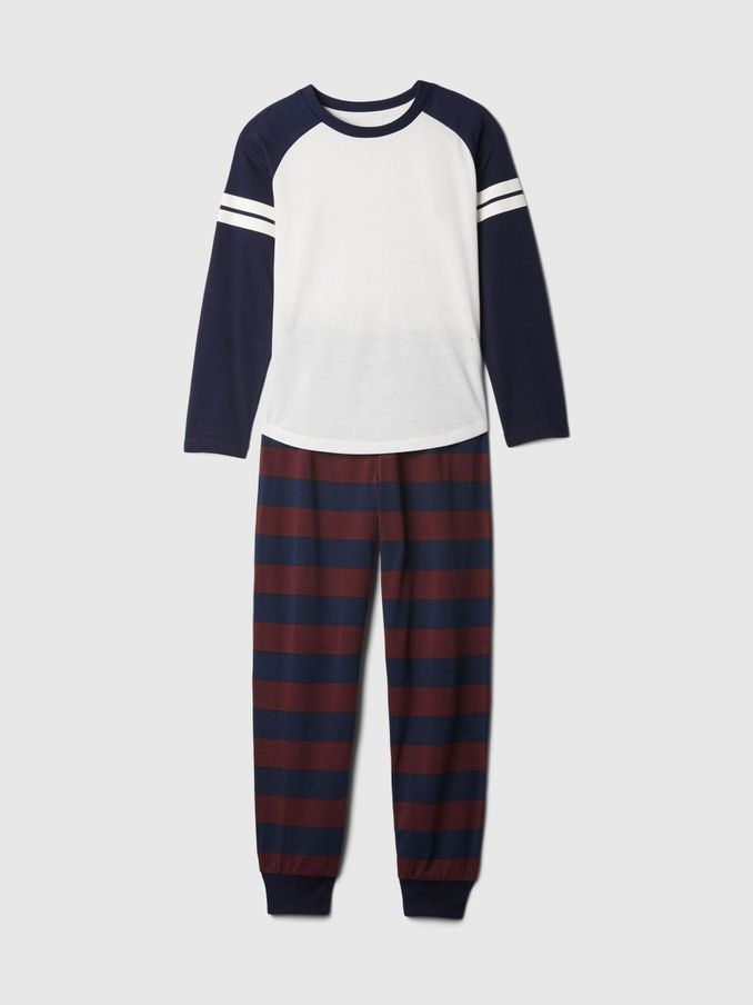 Blue/Red Check Long Sleeve Pyjama Set (4-13yrs) (E89341) | £17