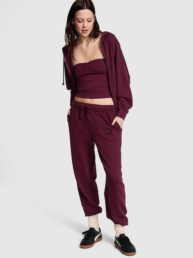 Purple Rose Cuffed Fleece Joggers (E89924) | £39