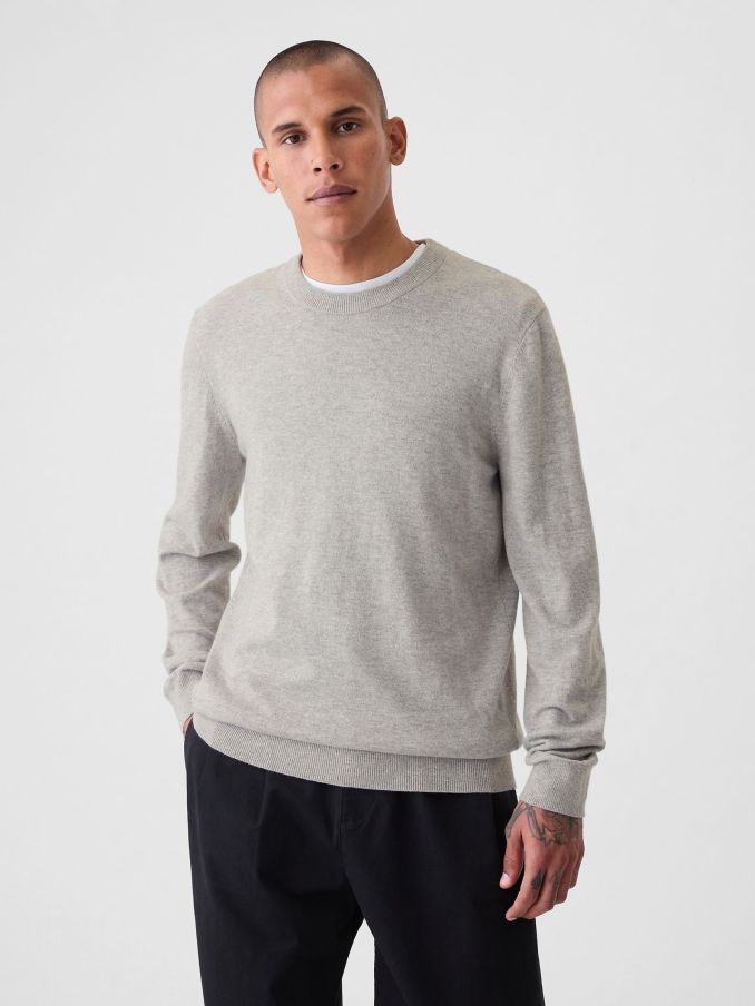 Grey CashSoft Crew Neck Jumper (E90148) | £24