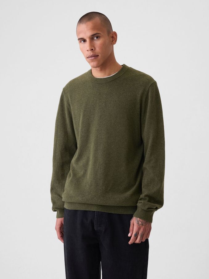 Green CashSoft Crew Neck Jumper (E90150) | £21