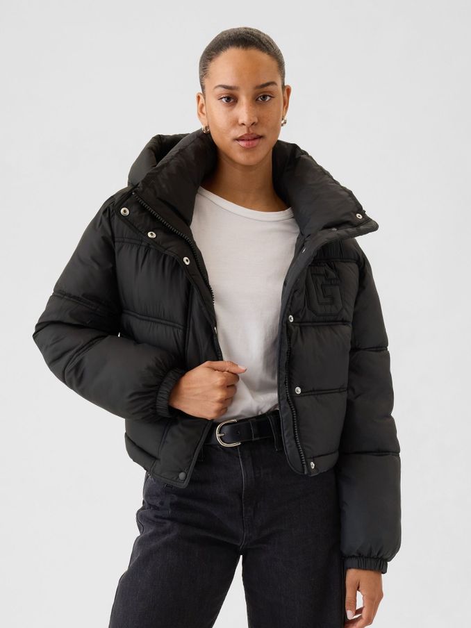 Black Logo Heavyweight Puffer Coat (E90562) | £54