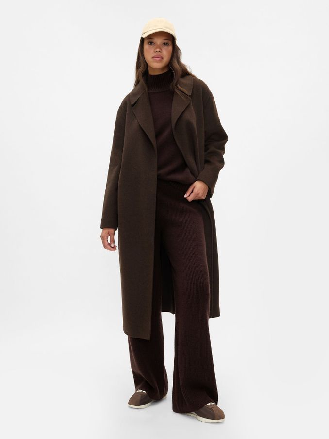Brown CashSoft Shaker-Stitch Knit Trousers (E91351) | £27