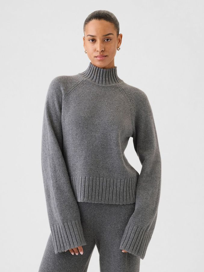 Grey CashSoft Turtle Neck Jumper (E91359) | £24