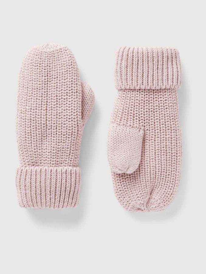 Pink Kids Knitted Mittens (E91607) | £4