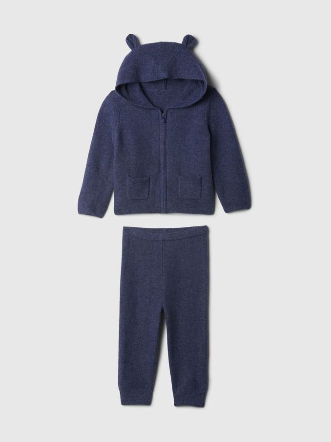 Blue CashSoft Bear Hoodie & Jogger Set (Newborn-24mths) (E91666) | £24