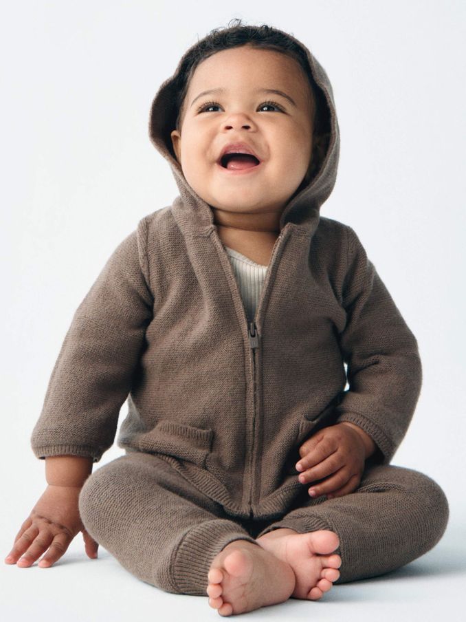 Brown CashSoft Bear Hoodie & Jogger Set (Newborn-24mths) (E91667) | £24