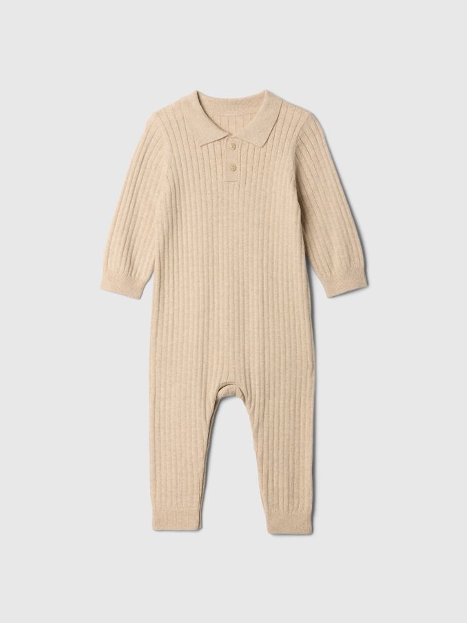 Beige Knitted Romper (Newborn-24mths) (E91679) | £15