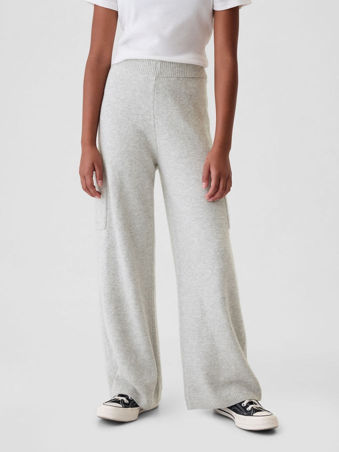 Grey CashSoft Cargo Knitted Trousers (4-13yrs) (E91782) | £17