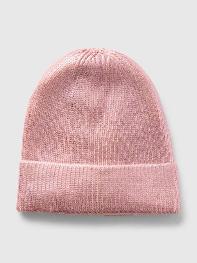 Pink Metallic Beanie Hat (1-5yrs) (E91784) | £6