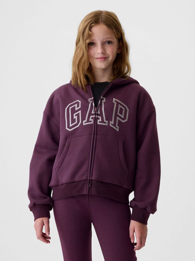 Purple Vintage Soft Cosy Logo Hoodie (4-13yrs) (E91787) | £24