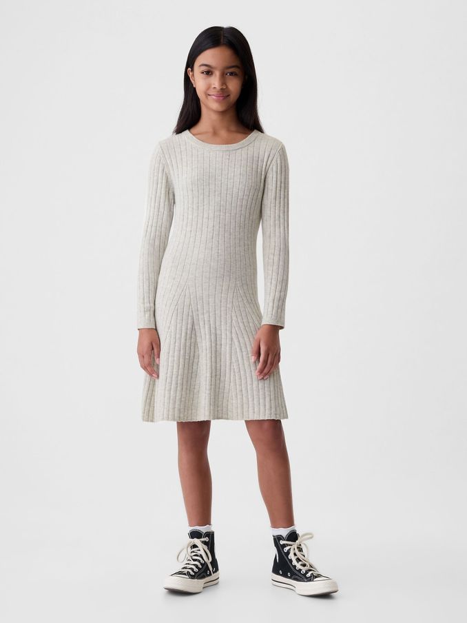 Grey CashSoft Rib Knit Dress (4-13yrs) (E91791) | £21