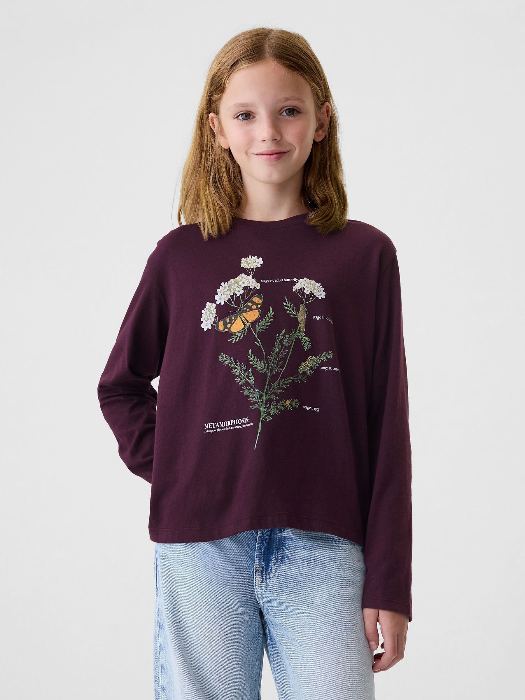 Purple Floral Graphic T-Shirt (4-13yrs) (E91799) | £7