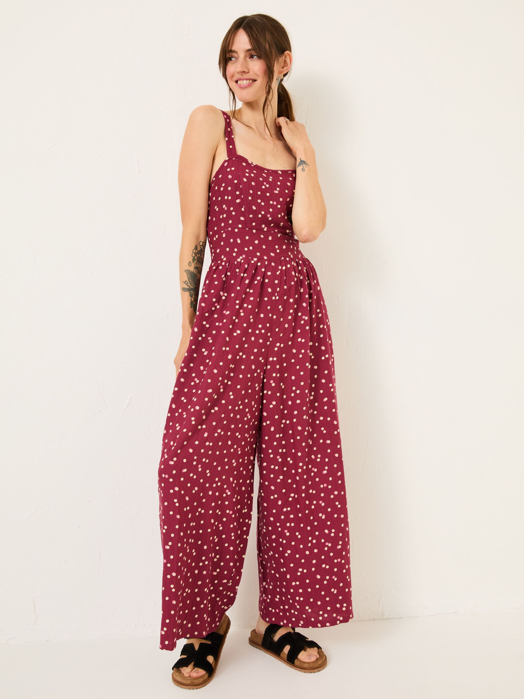 Burgundy Red Ruby Jumpsuit (E94864) | £34