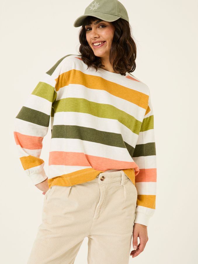 Gia Multi Stripe Crew Sweat Top (E95676) | £39.50