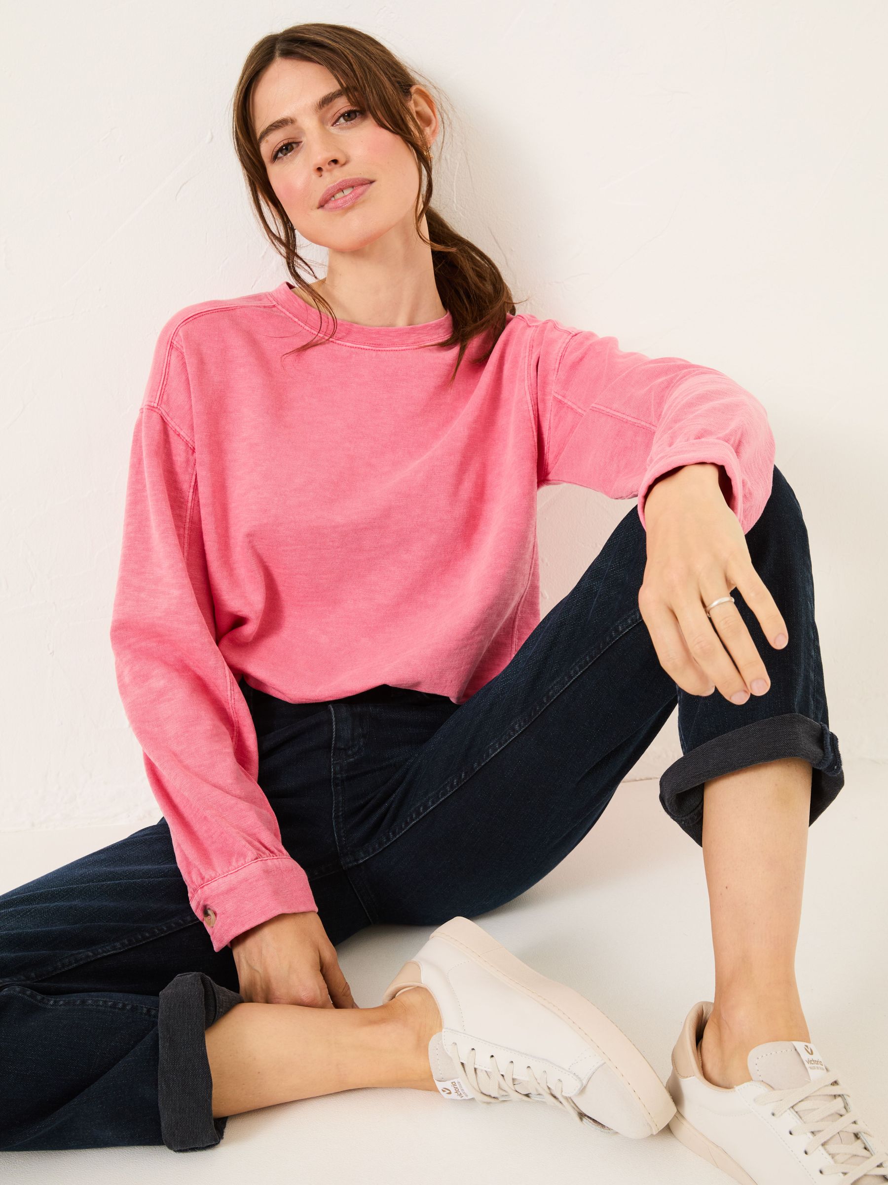 Gia Blush Pink Crew Sweat Top (E95677) | £39.50