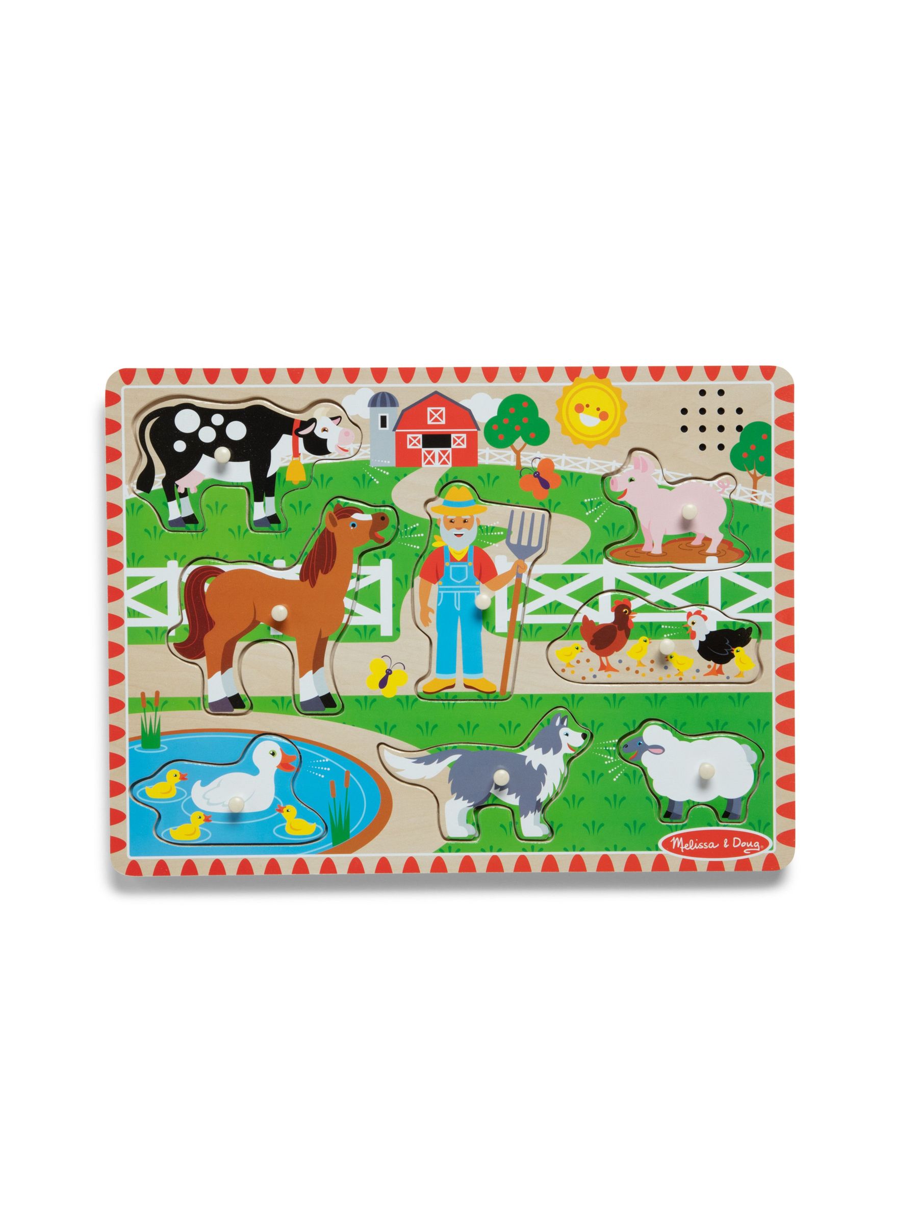 Melissa & Doug No Colour Old MacDonald's Farm Sound Puzzle - 8 Pieces (E95771) | £16