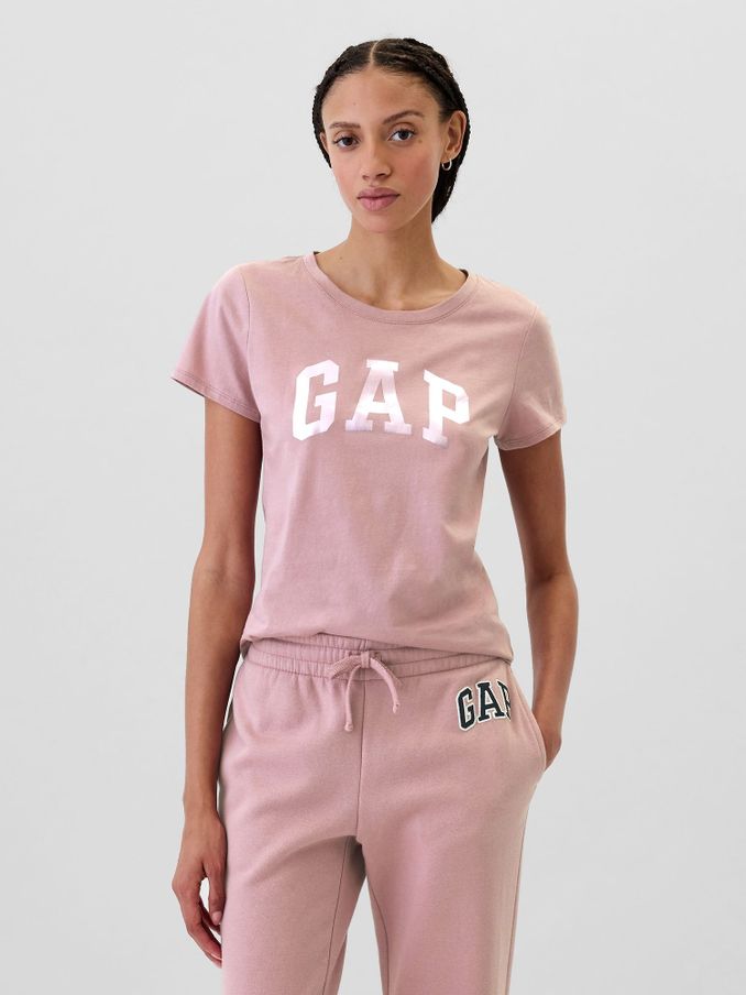 Pink Logo Short Sleeve Crew Neck T-Shirt (E95834) | £8