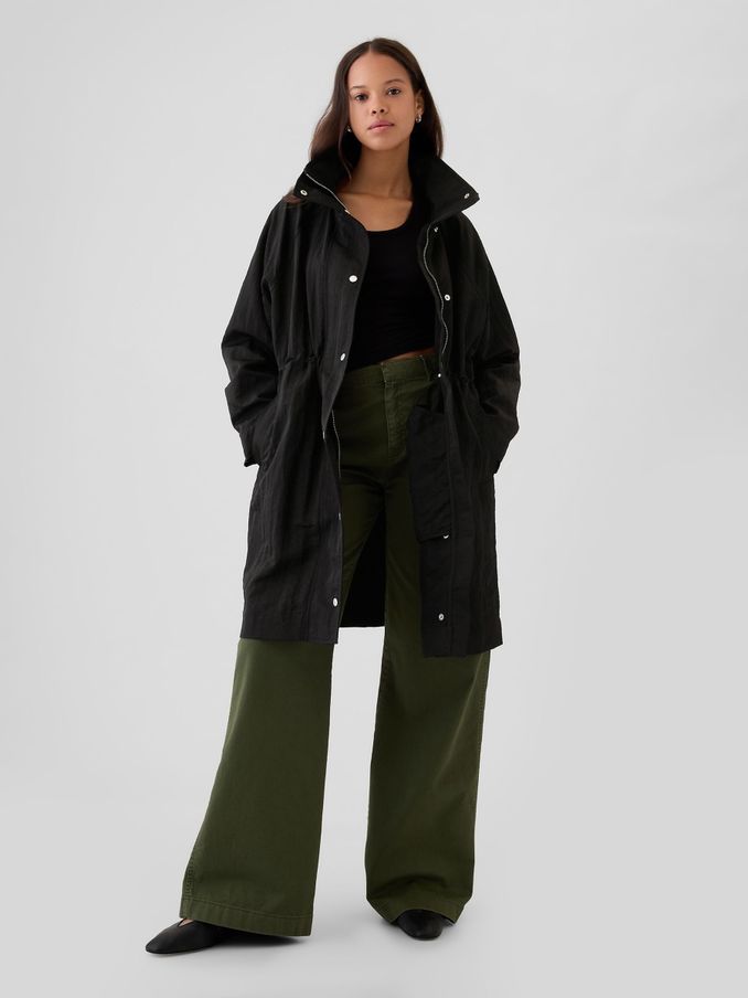 Black Nylon Parka Jacket (E95883) | £51
