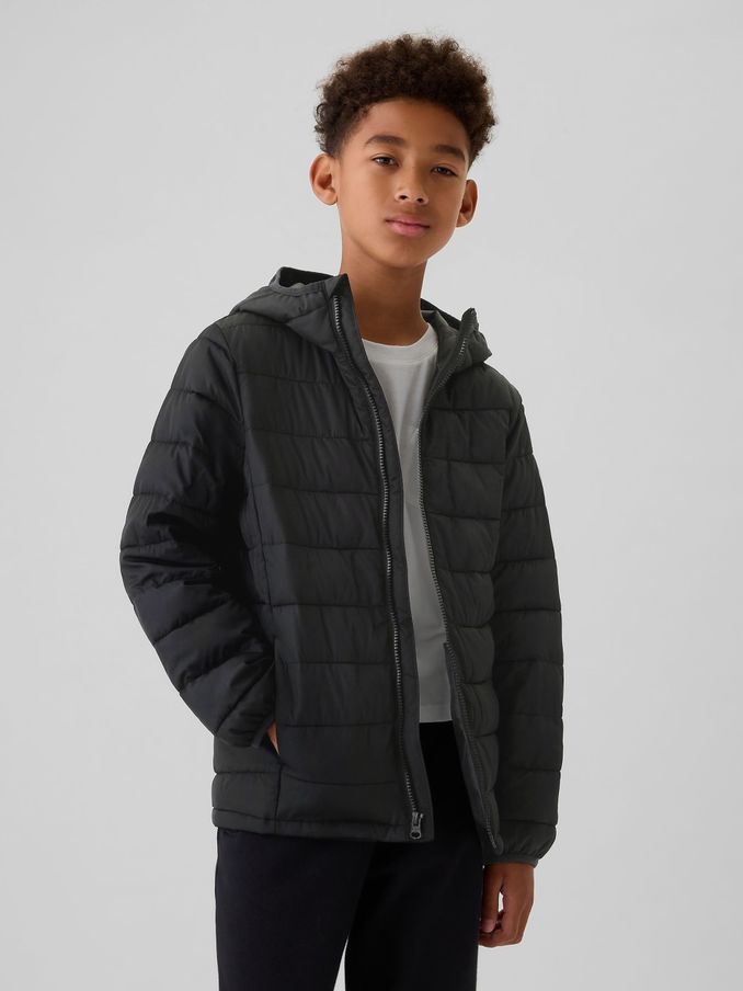 Black Cold Control Water Resistant Puffer Jacket (4-13yrs) (E95955) | £28
