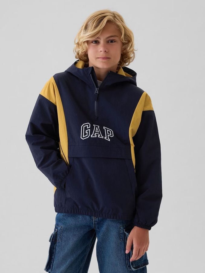 Blue Logo Hooded Windbreaker Jacket (4-13yrs) (E95958) | £24