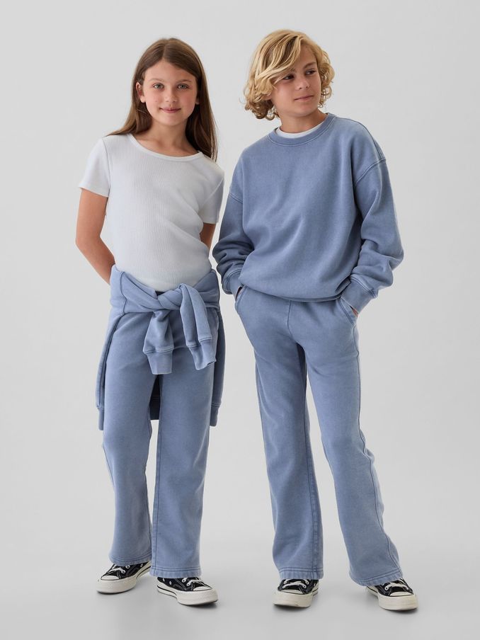 Blue Vintage Soft Fleece-Lined Joggers (4-13yrs) (E95963) | £12