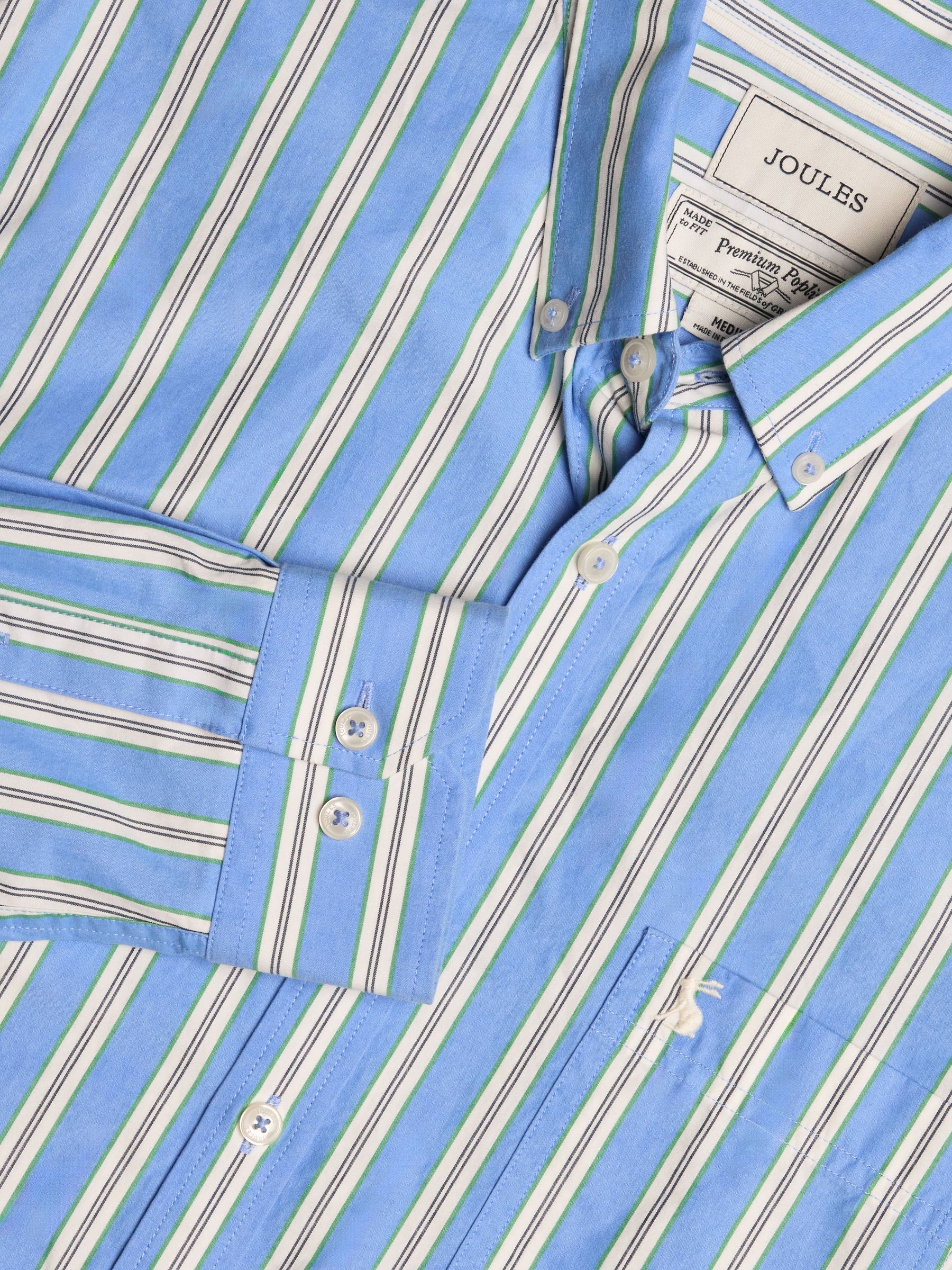 Poplin Blue Stripe Classic Fit Shirt