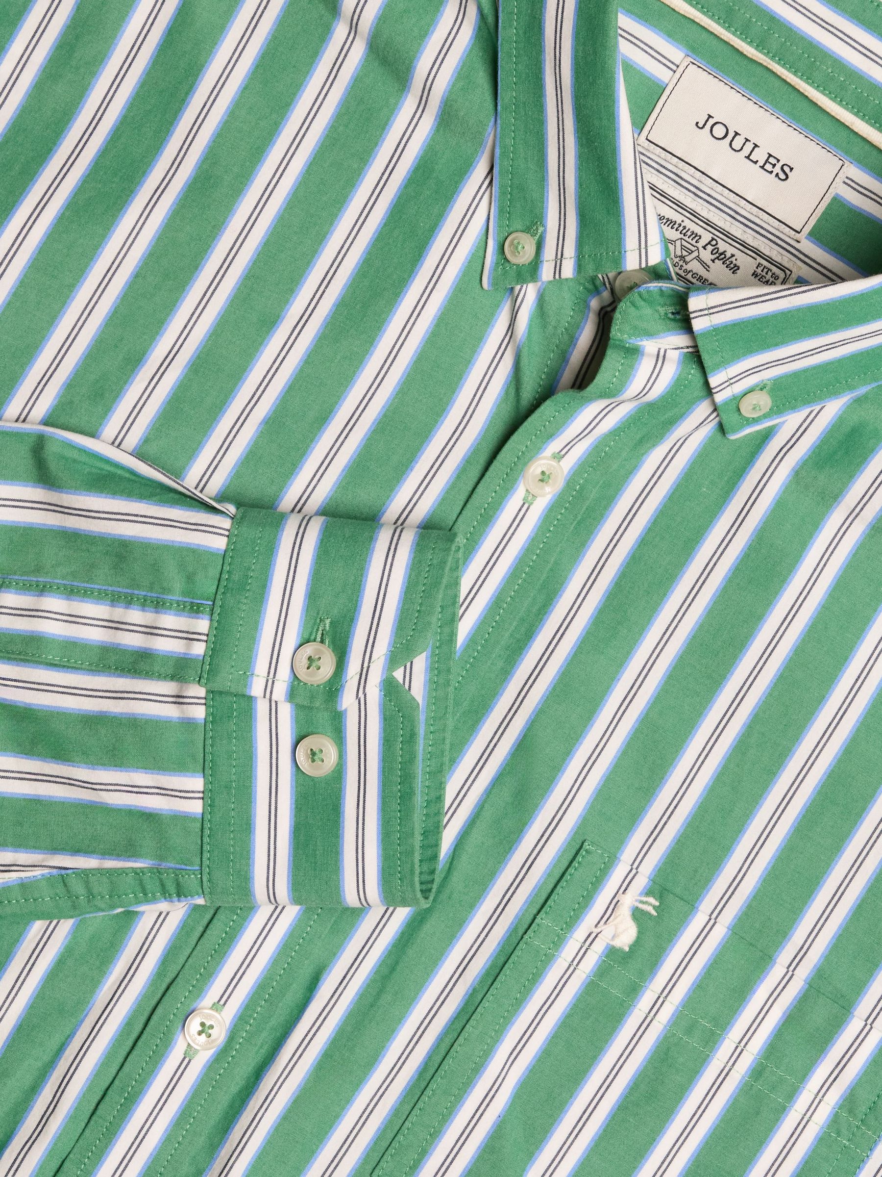 Poplin Green Stripe Classic Fit Shirt (E96058) | £45