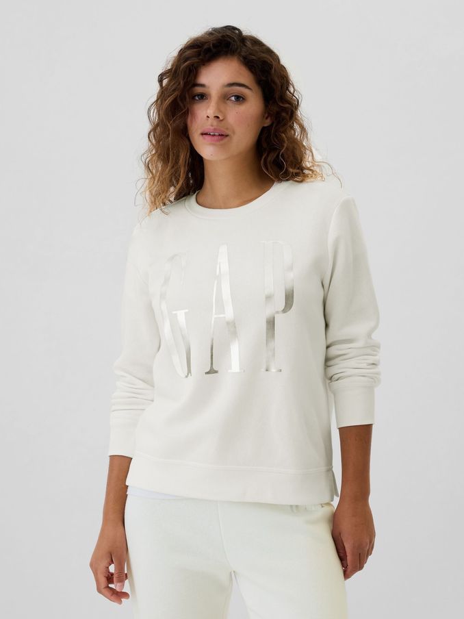 White Relaxed Logo Crew Neck Jumper (E96618) | £12