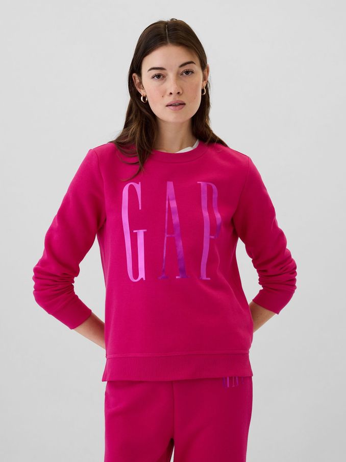 Purple Relaxed Logo Crew Neck Jumper (E96619) | £12