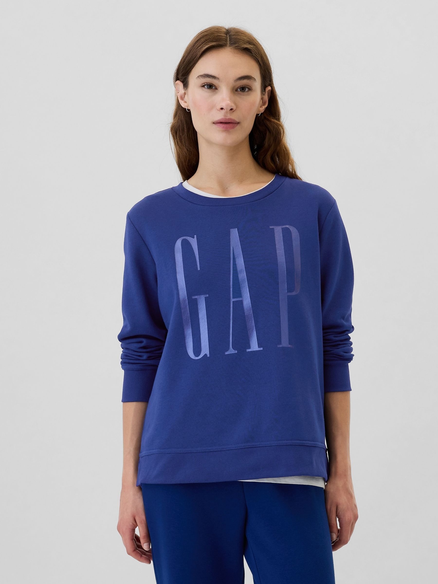 Blue Relaxed Logo Crew Neck Jumper (E96620) | £12