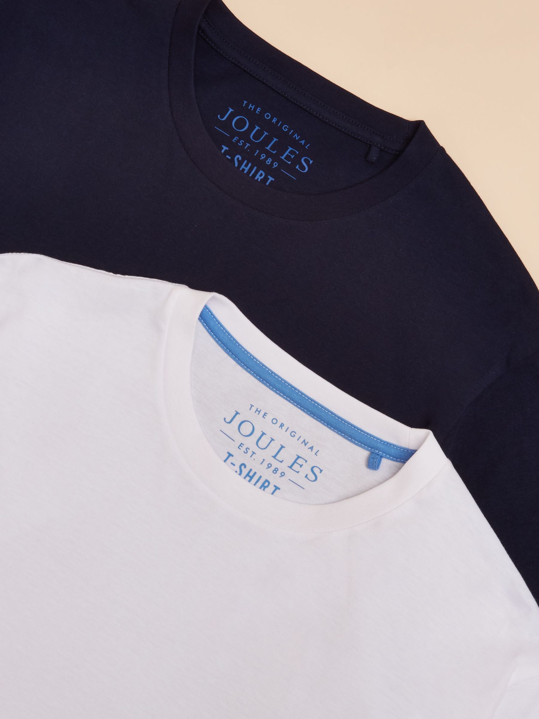 Everyday Navy/White Pack of Two Crew Neck T-Shirts (E96872) | £35