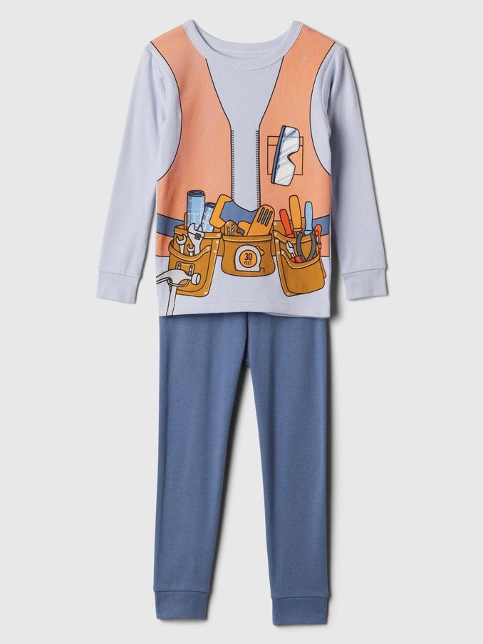 Blue Builder Cotton Long Sleeve Pyjamas (6mths-5yrs) (E96939) | £9